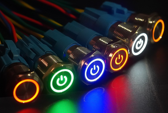 带灯不锈钢按键开关